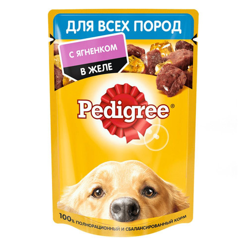 PEDIGREE® для взрослых собак всех пород с ягненком в желе PEDIGREE® для взрослых собак всех пород с ягненком в желе